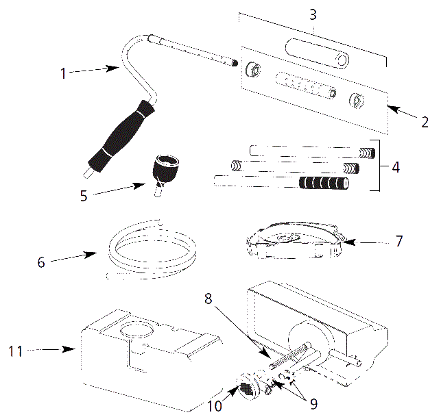 Paint-Roller Parts Diagram and Parts List for EZ111A  Campbell Hausfeld Paint Sprayer